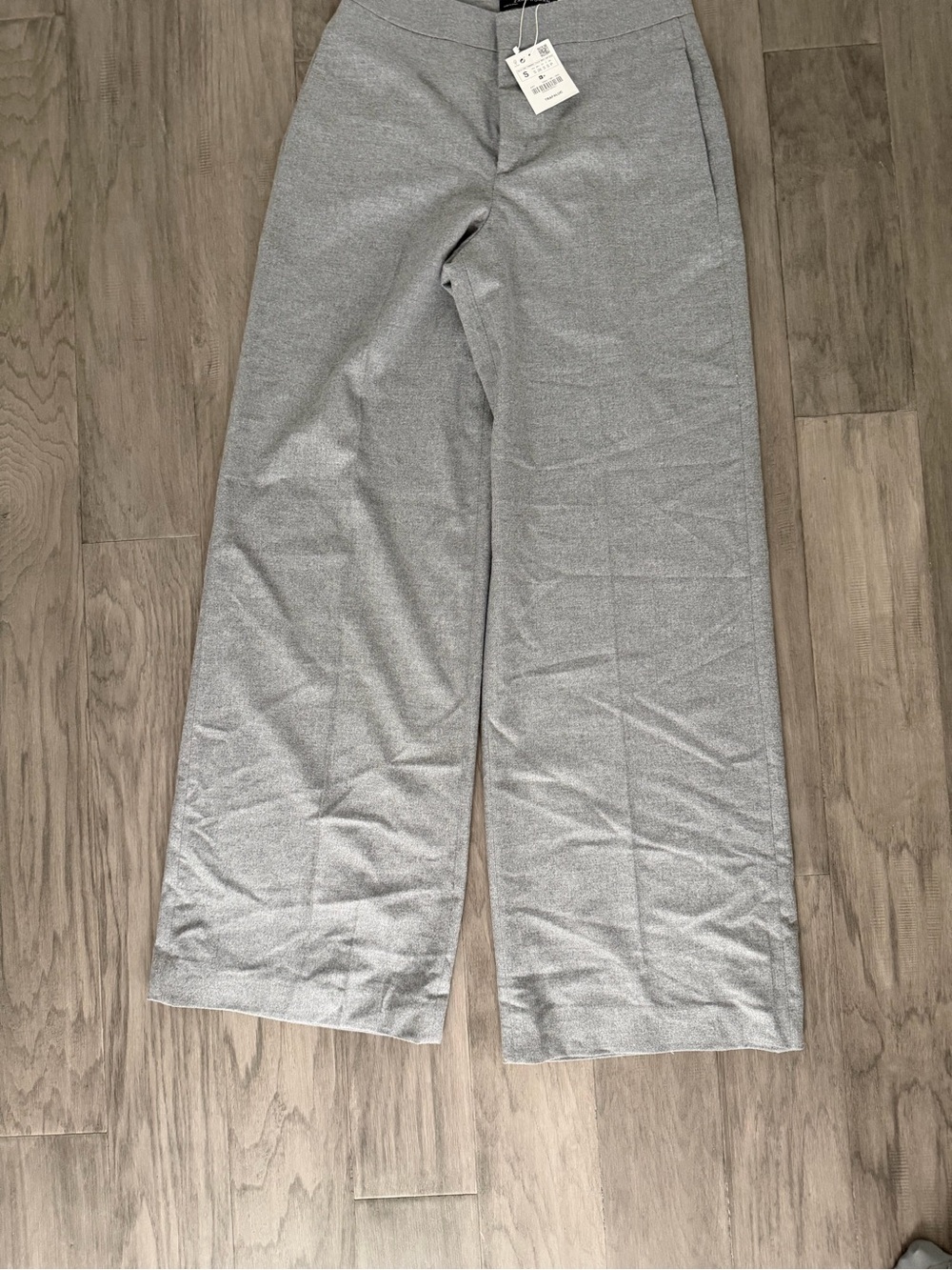 Womens Wide-Leg Pants - Light Gray